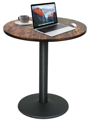 homewell φ60*72 cm Runder Esstisch, Klein Tisch Küchentisch, einfacher Kleiner Tisch für Küche, Esszimmer und Wohnzimmer, aus Spanplatte Speisetisch