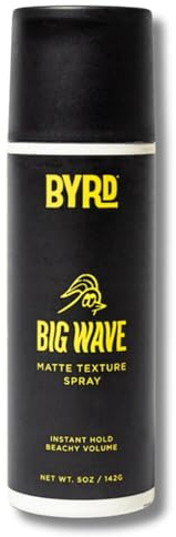 Byrd Big Wave Matte Texture Haar-Textur-Spray mit mattem Finish, Volumenspray, feines Haar, dicke und voluminöse Surferwelle, frisch vom Strand