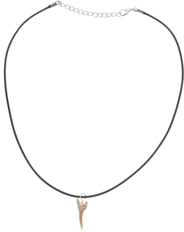 BESPORTBLE Sharks Tooth Halskette Unisex Retro Anhänger mit Natürlichem Kristallzahn Einzigartiger Schmuck für Damen und Herren Pflegeleichtes Stilvolles Halsketten accessoire