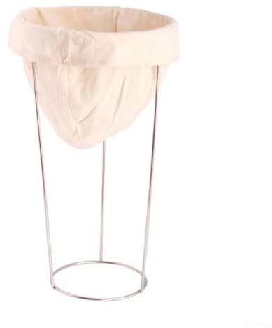 Zilimontt Filter Cloth for Coffee Brewing, Reusable Fine Mesh Strainer Bag with Stainless Steel Stand, 20 cm and 43 cm Sizes, For Ideal for Iced Coffee, Yogurt, Nut Milk,(Large rack + bags)