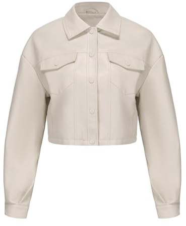 Giubbino Pelle Donna Giubbotto Giubbini Vintage Giubbotti Slim Corto Giacca Similpelle Jacket Moda Giacche Casuale Retro di Giacchetta Sottile Giacchetto Lunga