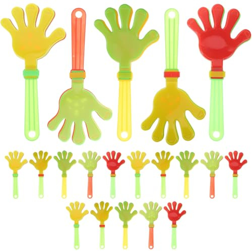 OSOLADY 20 aplaudidores de mano para fiestas - Juguetes para hacer ruido con aplaudidores de fútbol americano y otros juegos de animación para eventos escolares de fútbol americano y béisbol.