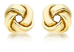 Carissima Gold Damen 9k (375) Gold 10mm rechteckig Tube Knoten Ohrstecker