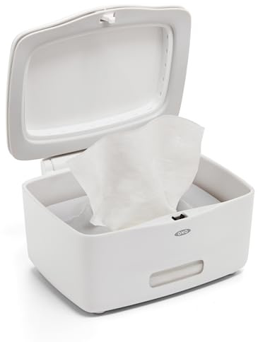 OXO Good Grips Dispenser for Face, Hand and Flushable Wipes, 18/8 Edelstahl, Grau, 5.88 L x 6.62 W x 3.38 H