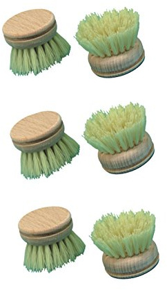 Brushmann Wooden Dish Brush Heads x6