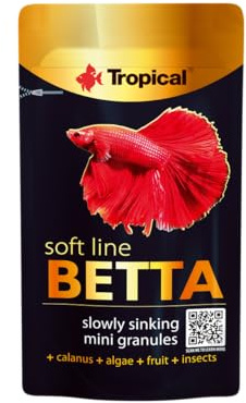 SOFT LINE BETTA 5G - Mangime per pesci intensifica il colore e rafforza l'immunità, per Tutti i Tipi di Betta