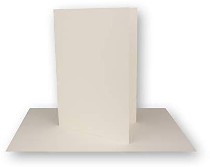 FarbenFroh by GUSTAV NEUSER 50x Faltkarten DIN A7 in Naturweiß (Weiß) - 10,5 x 7,4 cm - Grammatur: 240 g/m² - Kleine Doppelkarten blanko zum Selbstgestalten und Bedrucken