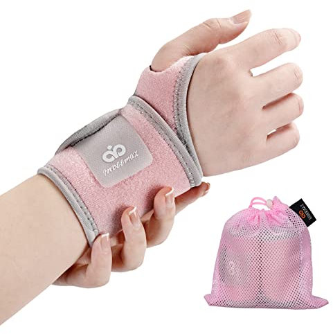 INDEEMAX Copper Carpal Tunnel Wrist Brace 2 Pack, Adjustable Wrist Support for Pain Relief, Arthritis, Tendonitis, Men and Women Compression Wraps Straps for Right and Left Hand Bands