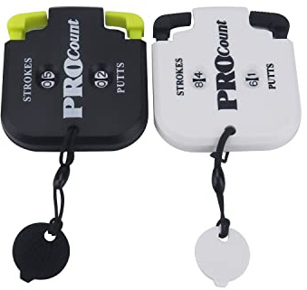 DAZUZ Mini Golf Tally Counter Clicker Turning Technologie bis zu 99 Score Stroke Counter Golf Game Strike Up for Men (Schwarz, Grün + Weiß, Schwarz)
