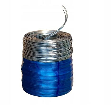 Bindedraht Silber Drahtspule Spanndraht aus verzinktem Stahl 1 mm 100 Meter witterungsbeständig perfekt für Befestigung von Zaun Pflanzen Blumen oder Basteln
