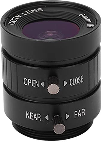 KOSDFOGE Lega di Alluminio CS Mount 3MP Obiettivo 8mm Lunghezza Focale Apertura Manuale Messa a Fuoco Fissa per Telecamera di Sorveglianza Fai da Te