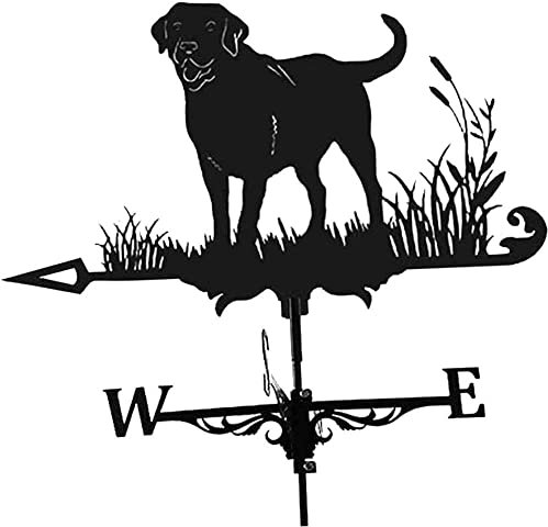 CAZARU Wetterfahne Hund Wetterfahne Retro Bauernhof Szene Terrasse Yard Dekoration Wetterfahne Professionelle Messwerkzeuge,Hund