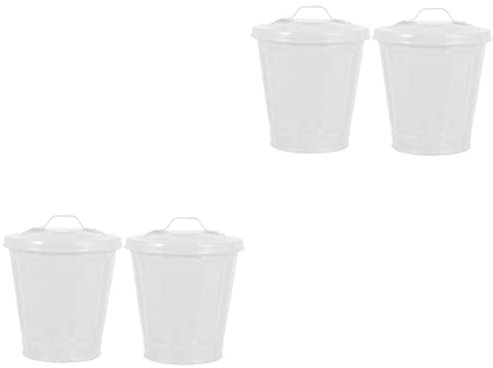 Kisangel 4pièces Poubelle De Bureau Avec Couvercle Pot De Fleurs Multifonctionnel Pour Bureau Et Maison Conteneurs De Stockage Pratiques