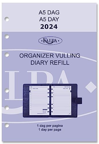 A5 Ringbuch Agenda Einlagen Wöchentlich DE FR NL 2025