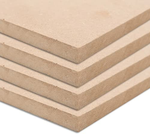 Home Outdoor Sonstiges: 4 Stück MDF-Platten, quadratisch, 60 x 60 cm, 25 mm