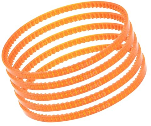 Kozelo 5 Stück MB340 Standard-Nähmaschinenmotorriemen - [340mm Umfang x 4mm Dicke] Polyurethan-Motorantriebsriemen für den Einsatz in Haushaltsnähmaschinen, Einzelzahn, Orange