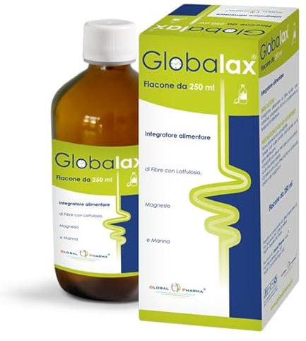 Lassativo Naturale Forte Sciroppo Per Stitichezza Ammorbidente Feci Con Lattulosio Magnesio Manna Globalax Flacone 250 ml Global Pharma