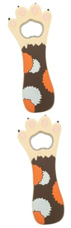 Amosfun 2pcs Refrigerator Bottle Opener Magnetic Beer Opener Kitchen Accessory Cat Paw Shape