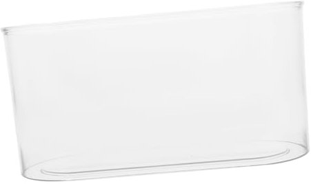 Mipcase Aquarium en Plastique pour Habitat de Poissons Vase Incassable Réservoir Ovale pour Tortues Et Crevettes en Acrylique Facile à Nettoyer pour La Décoration de Bureau Et de Maison