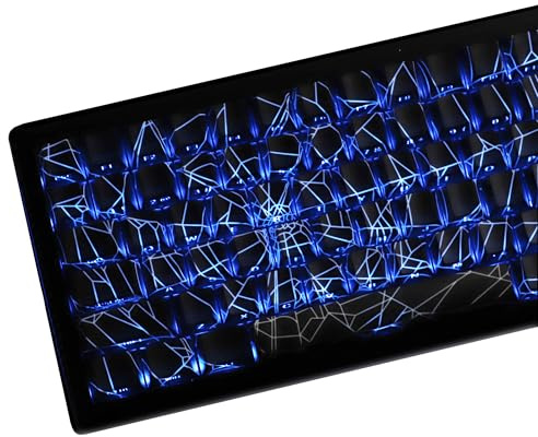 YMDK 131 teclas de telaraña para teclados mecánicos MX TKL Akko con iluminación lateral, tinte PBT, tapa de perfil subcrónico, teclas Custon para teclados mecánicos MX