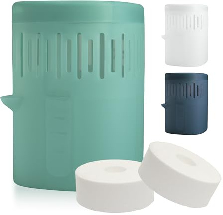 Foxence Moisture Absorber – Non-Electric Dehumidifier for Bedroom, Bathroom & Wardrobe – Silent, Reusable 1L Moisture Trap – Fights Mould, Damp & Musty Smells – Includes 2x450g Refills (Misty Green)