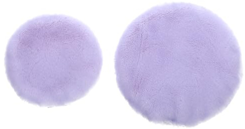 Alipis 2 piezas Polvo Compacto Maquillaje Mujer Borlas Redondas Pequeñas Doble Cara Suave para Aplicar Polvos Sueltos Portátil y Delicado