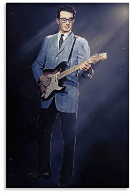 WQBYDS GemäLde Auf Leinwand 60 * 80cm Senza Cornice Poster del personaggio del film Superstar di Buddy Holly Modern Family Bedroom Decor poster