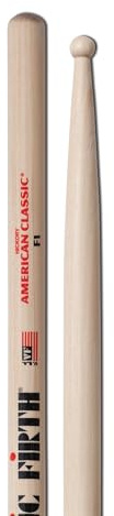 Vic Firth F1 American Hickory Wood Tip Drumsticks