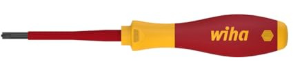 Wiha SoftFinish® Electric PlusMinus/Pozidriv (30700) SL/PZ1 x 80 mm VDE-testad, ergonomiskt handtag för kraftfull vridning, allround för elektriker