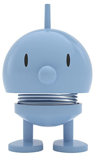 Hoptimist Bumble Wackelfigur & Glücksbringer, Skandinavische Deko Figuren für Wohnzimmer, Schreibtisch, Büro, Bürodeko & Lustige Kleine Geschenke, 4,5 x 5,8 x 7,6 cm, Small, Hellblau