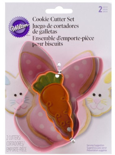 Wilton Set 2 Tagliapasta Carota/Coniglio, Acciaio, Colori Assortiti