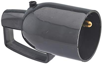 Connecteur electrique - Adaptateur prise - Raccord electrique - Fiche electrique - Fiche Femelle Douille D.4,8mm Avec EclIPse Noir Sortie Droite A Coiffe Avec Anneau De Traction - Debflex - 713560