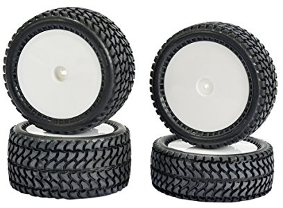 Carson 500900136 - All Terrain 4WD Reifen-Set 4, Zubehör, Schwarz, Medium