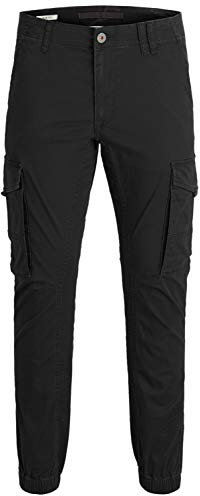 JACK & JONES Jjipaul Jjflake Akm 542 Black Noos, Pantaloni Uomo, Nero (Black Black), W34/L32 (Taglia Produttore: 34)