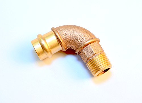 Rotguß Pressfitting Bogen mit Außengewinde 22 x 3/4