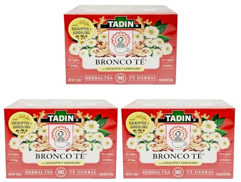Tadin Bronco Herbal Tea. Caffeine Free. 24 Tea Bags. 1.01 oz. Pack of 3