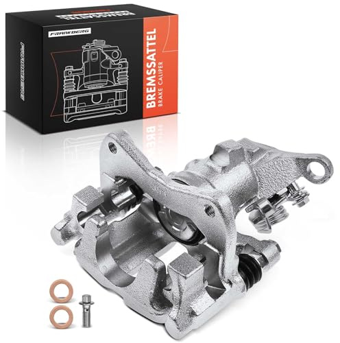Frankberg Bremssattel Bremszange Hinten Rechts mit Halter (Lochabstand Halterung 90mm) Kompatibel mit A6 Avant A6 100 Avant 100 A8 Replace# 853615423A