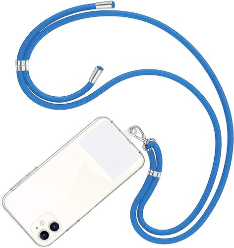 Captor Lanyard Chaîne de téléphone portable avec cordon de serrage universel, bleu