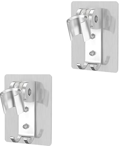 Cabilock 2pièces Support De Adhésif Réglable Fixation sans Perçage pour Douchette Accessoire Pratique pour Salle De Bain à Domicile Hôtel