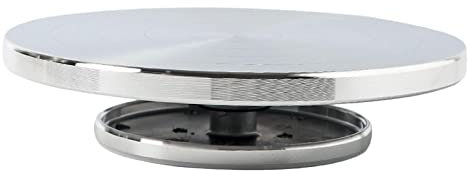 misppro Töpferscheibe, 360° drehbar, Aluminiumlegierung, Drehteller für Keramik, Skulptur, Malerei, Handwerk, 20 cm