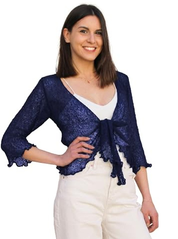 creazioni unique Cardigan Donna Primaverile Estivo Cardigan Donna Elegante in Rete di Viscosa Termica con Essenza di Fiore di Ciliegio