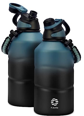 Fjbottle Gourde Isotherme 1.9L avec Bouchon Magnétique, Gourde Sport Double Paroi sans BPA, Bouteille d'eau de Grande Capacité pour Sport, Voyage, Vélo, Randonnée