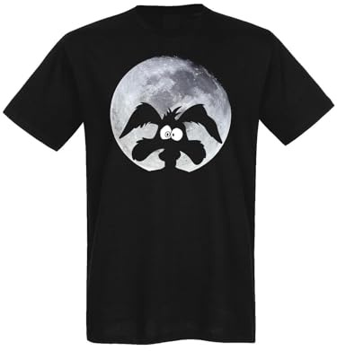 Looney Tunes Coyote Moonlight Herren T-Shirt schwarz, Größe:L