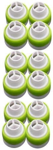 PRETYZOOM 12pcs Jumbo Piping Nozzles Couplers Icing Nozzle Converter Ruffle Piping Tip Large Quick Swap for Cake Decorating Compatible Bags