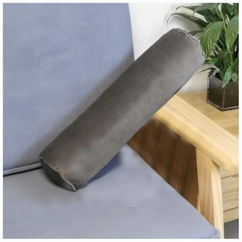 DRFGHK Nackenrolle für Nacken 60/40x15, Rücken und Beine, Nacken-und Knierolle Aus Schaumstoff Nackenrolle Kopfkissen mit Foam Velvet Kissenrolle Nackenkissen Kissen Rolle(Gray,15x40cm/6x16in)