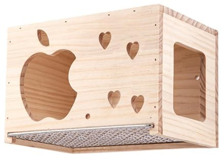 Vogel-Nistkasten | Brutkasten aus Holz für Vögel | Naturholz kleines Vogelhaus | Kleine Vogelzuchtbox hergestellt | Perfekte Nistlösung 26 x 20 x 16 cm für Nymphensittiche und