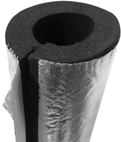Pipe Insulation Foam Lagging ID 22~120 mm Thick 15/20/30 mm， Aluminum Foil Self-Seal Heat Insulated Pipe Cladding Industrial Pipe Insulation Wrap Anti-Freeze Foam Tube Covers(30 mm x 110 mm x 95cm)