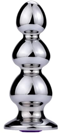 ZDJBFA Plug Anal en Acier Inoxydable, Boule Anale, Petit, Moyen et Grand, en Métal, avec Base en Diamant, Gode Anal, Plug Anal, Point G, Prostate, Masturbation, Jouet Sexuel,L