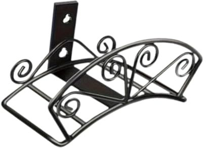 Colcolo Porta del tubo da giardino decorativo per tubo d'acqua portatrice robusta, ordinata, montata a parete, supporto per tubo del gancio per tubo d'acqua, Nero