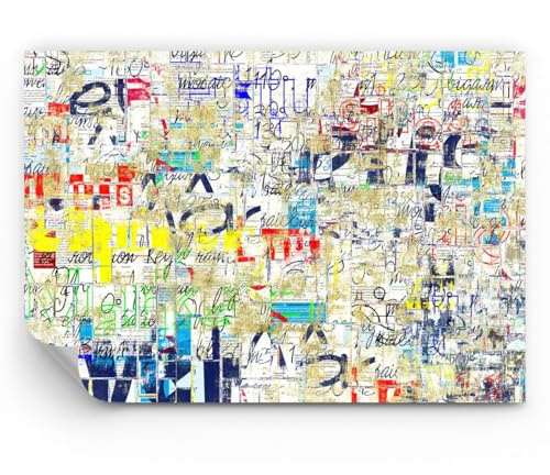 ARTTOR Fotomural 100x70 cm Papel Pintado Abstracto Arte - 2907 - WF2 | Calle Pintada Muro Premium Sand Papel pintado de vinilo tejido no tejido Decoración de Pared Salón Moderno ARTTOR